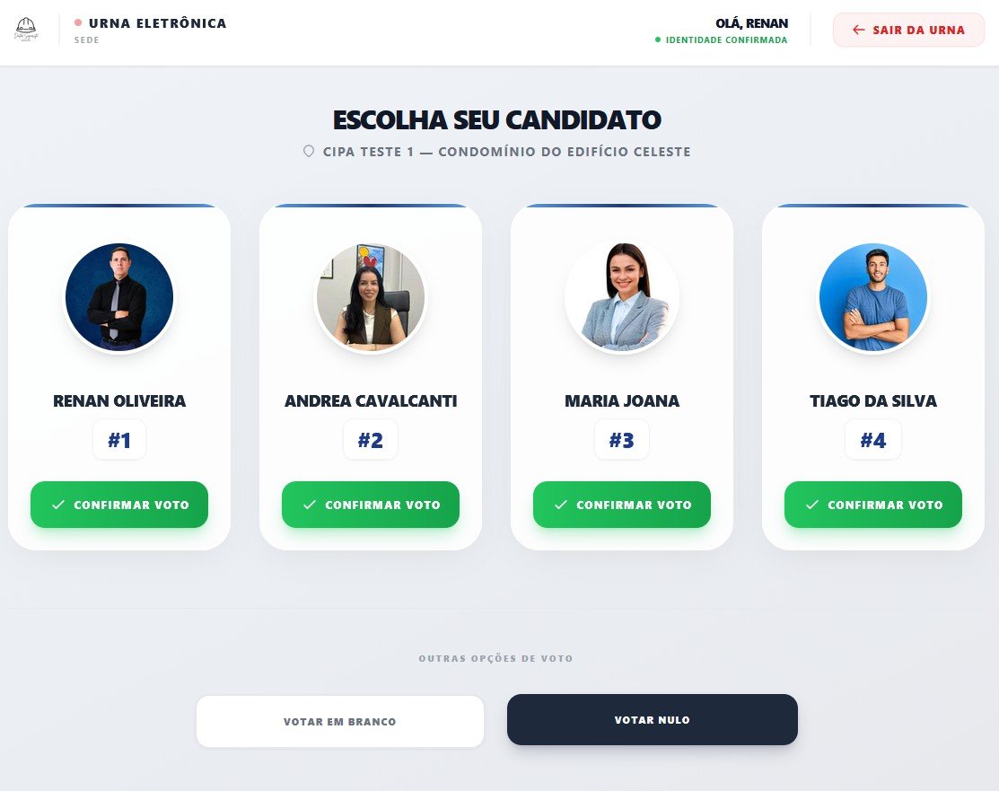 Tela de Urna Virtual CIPA